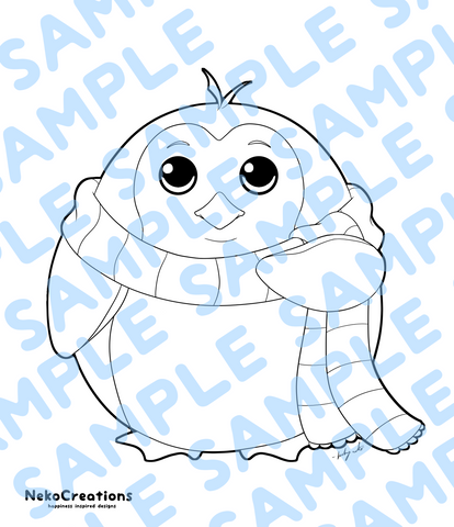 Drew Penguin Coloring Page