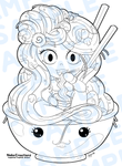 Ramen Noodle Girl Coloring Page - NekoCreations