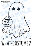 What Costume Ghost Coloring Page - NekoCreations