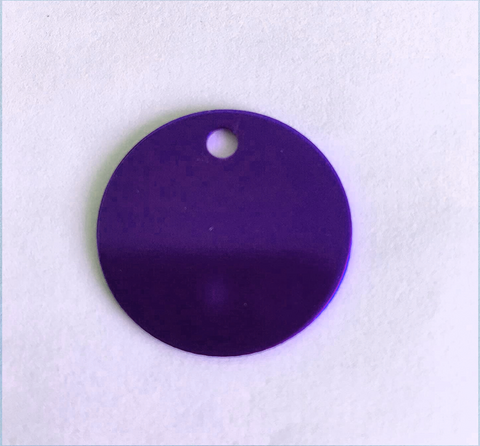 Purple Custom Laser Engraved Pet Tag
