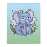 Elephant Angel Throw Blanket - NekoCreations