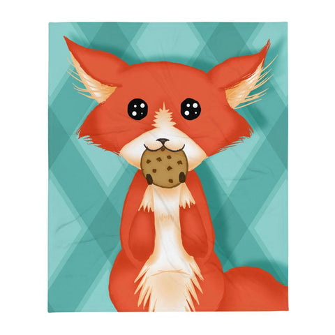 Cookie Fox Throw Blanket - NekoCreations
