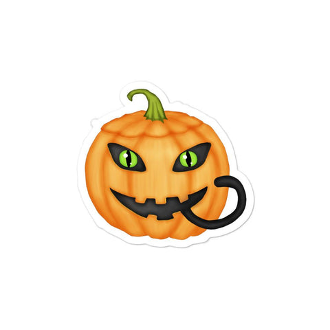Pumkitty Halloween Sticker - NekoCreations